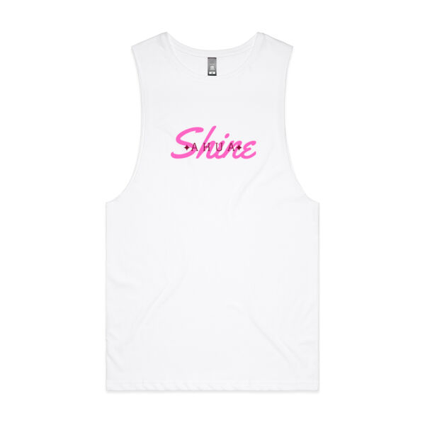 Star Shine Maroon on Pink Adult's  Workout Singlet Thumbnail